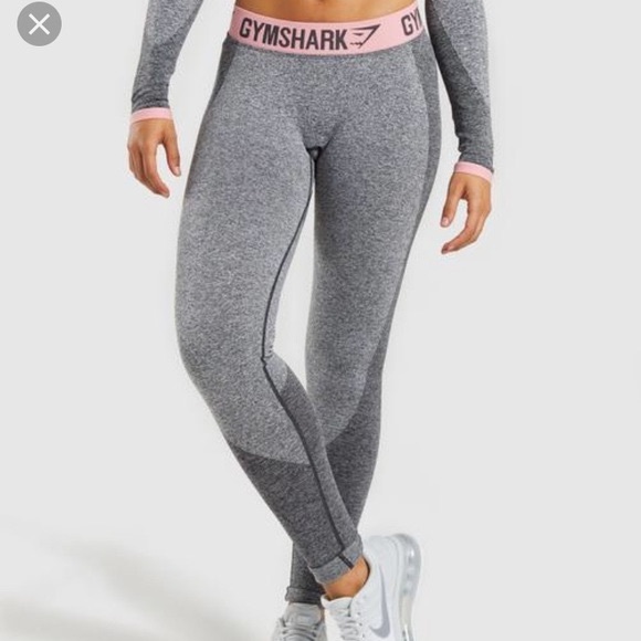 Gymshark Pants - Gymshark Seemless Leggings Grey/Pink